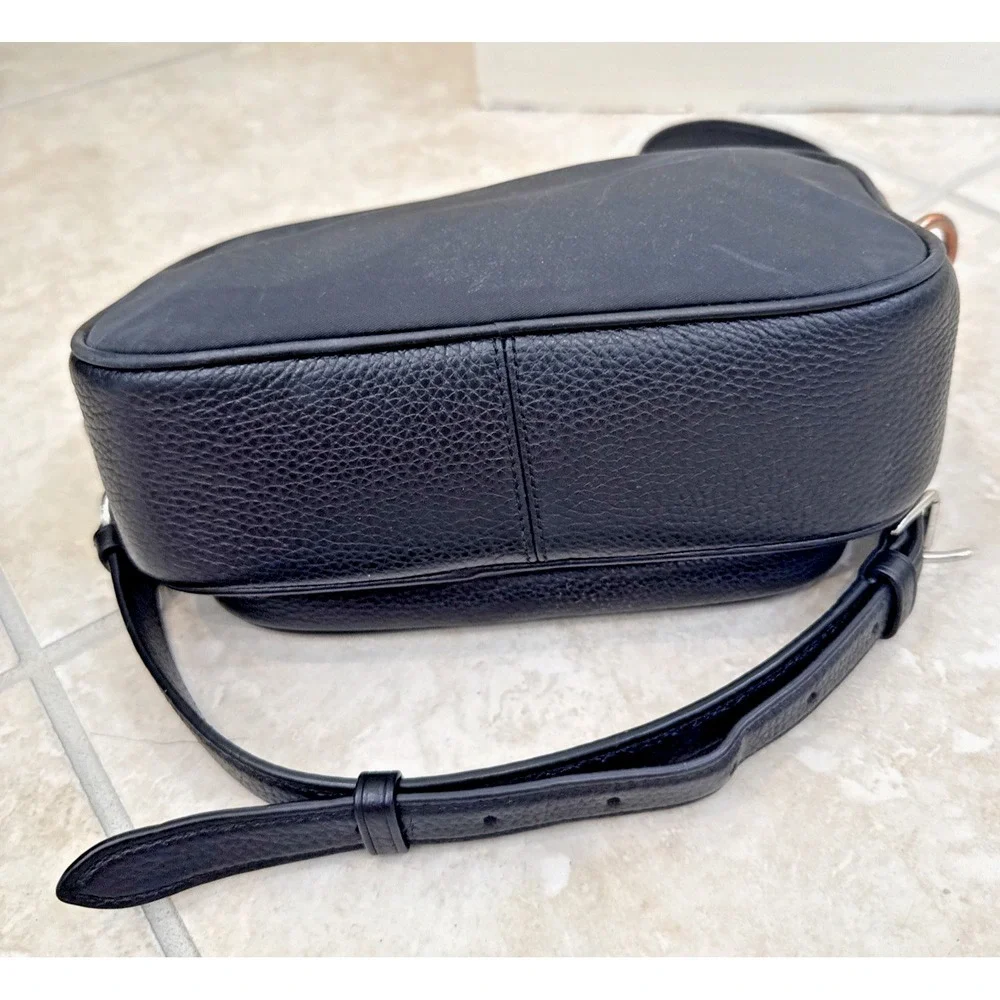 Coach Court Crossbody Camera Bag Nylon & Refined‎ Pebbled Leather C5050 Purse